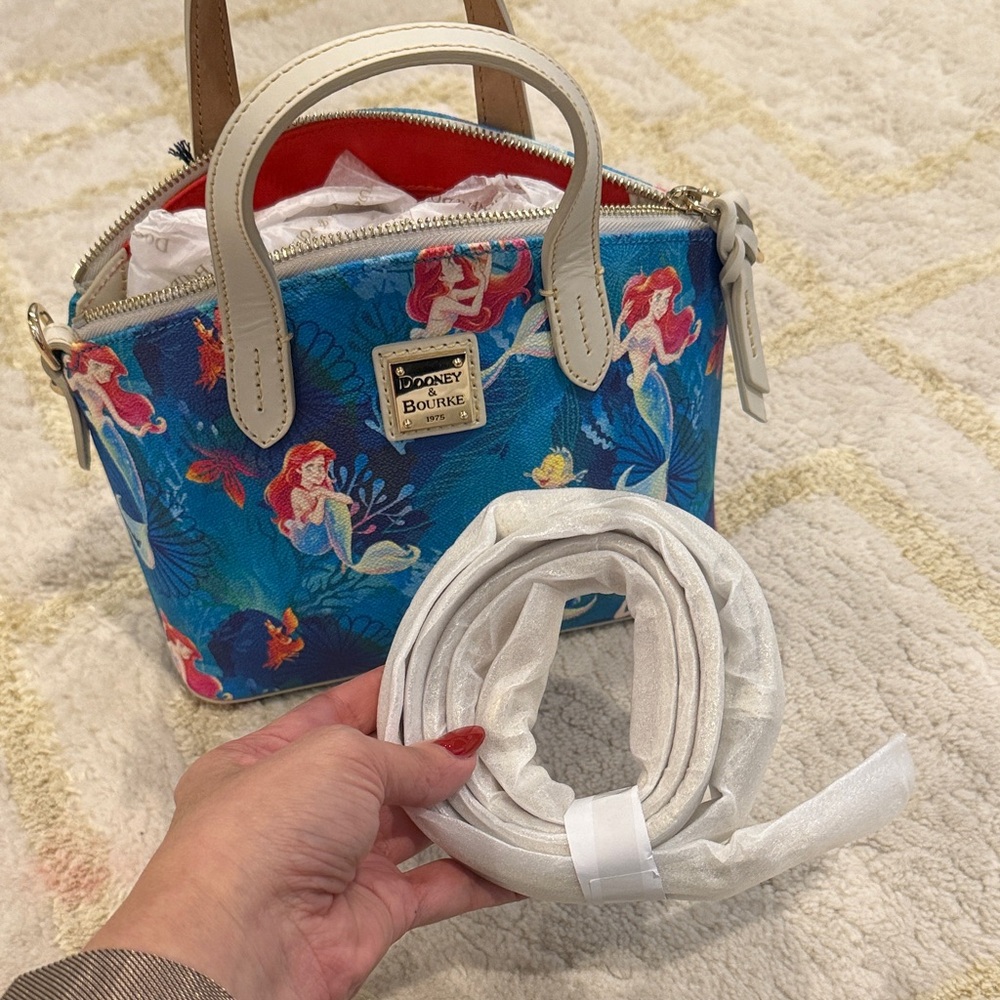 Disney Dooney & Bourke Ariel Blue Mini Bag - Picture 6 of 8